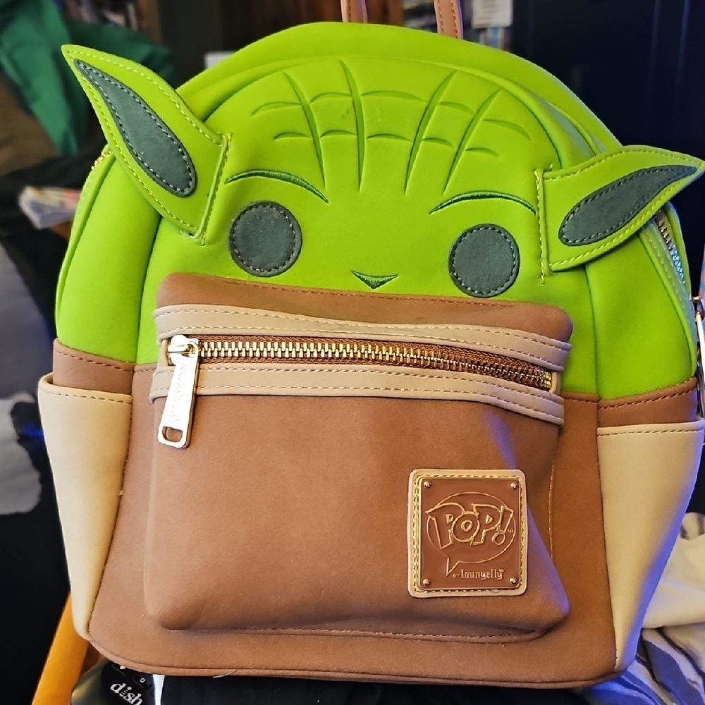 Green and Brown Yoda Backpack